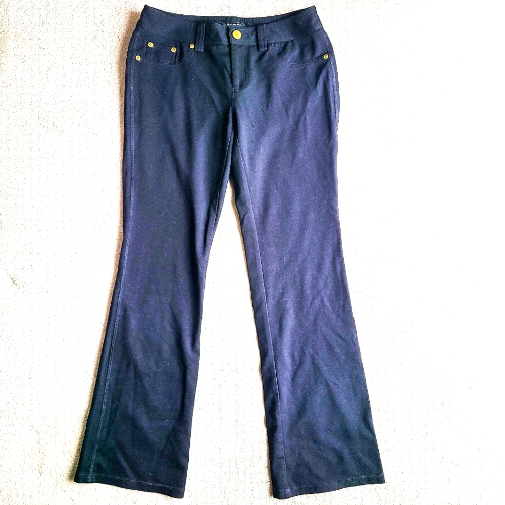I.N.C. Black Mid-Rise Stretchy Pants